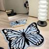 Butterfly Shaped Living Room Carpet Bedroom Entrance Floor Mat Anti-slip Bathroom Mat