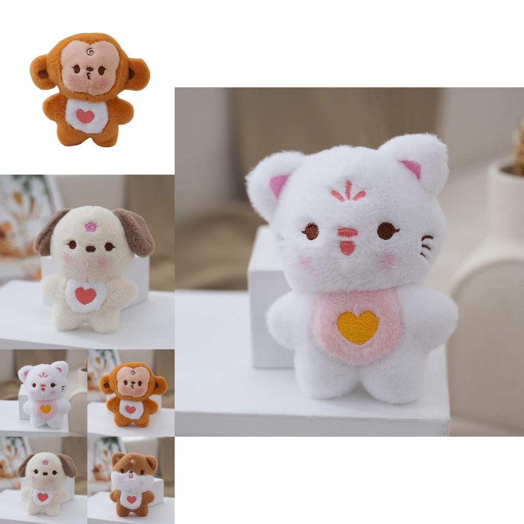 Adorable Cute Puppy Plush Toy Keychain Soft Stuffed Animal Bag Charm Doll Figure