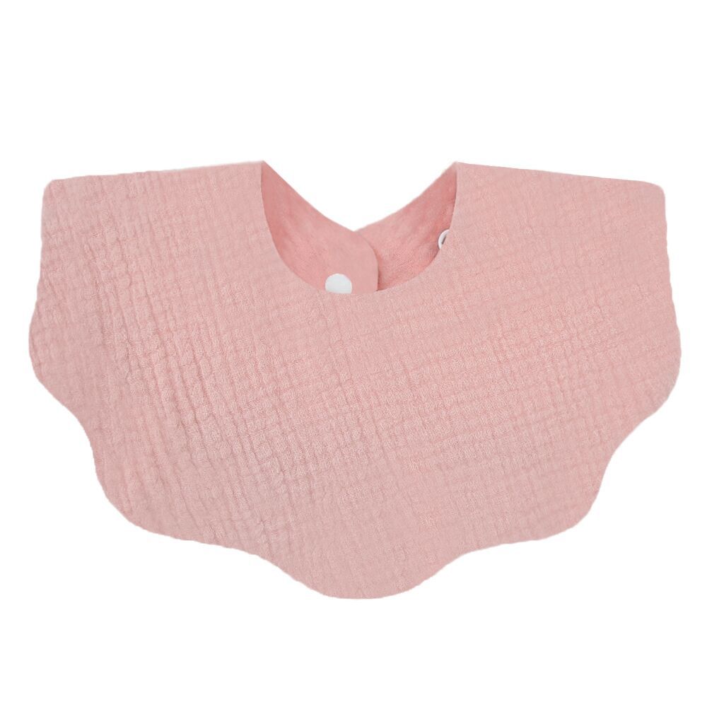 Baby Cotton Gauze Bibs With Printed Patterns And Wavy Edges Soft Absorbent Drool Burp Cloths For Infants And Toddlers