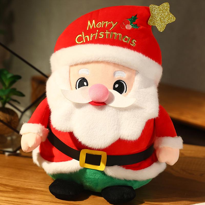 Santa & Reindeer Plush Toy - Cute Christmas Eve Gift for Girls