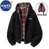 Herren NASA Marvel Wende-Plaid-Kapuzenjacke