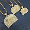 Detailed Last Supper Pendant Necklace Cubic Zirconia Iced Out 24 Inch Twisted Rope Chain Hip Hop Jewelry