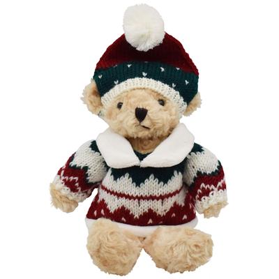Santa's Factory Christmas Collection Christmas Sweater Bear Plush Toy, Nordic Style, Size L, S037304
