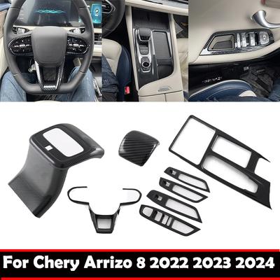 Linkslenker Für Chery Arrizo 8 2024 Innenzubehör Fensterheber-Schalter Lenkradabdeckung Schalthebelblende Klimaanlagenauslassabdeckung
