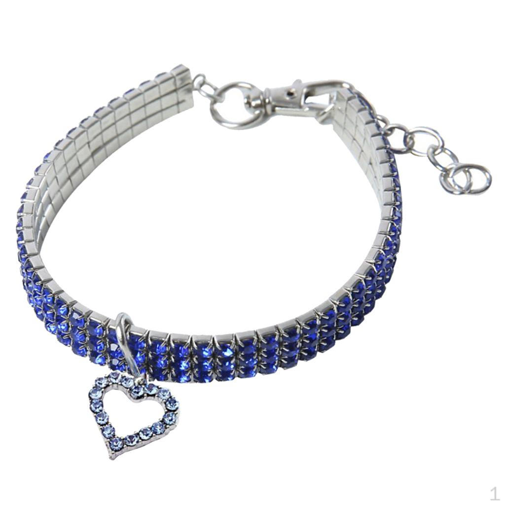 

Цепочка Ошейник для Собак Стразы S/M/L L Blue