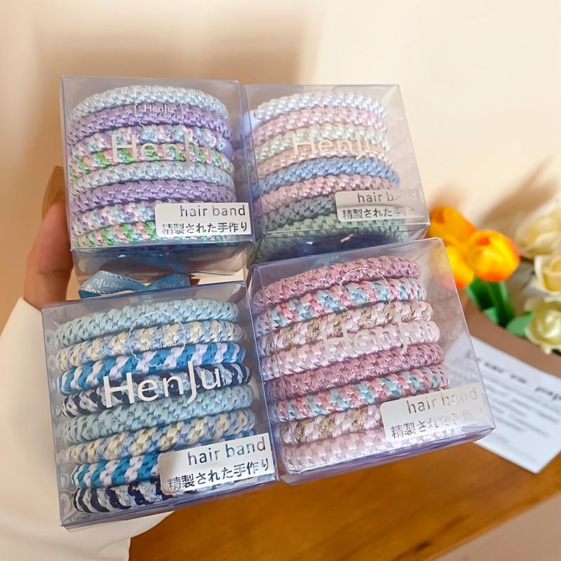Henji Elegant Bohemian Hair Ties Set, Premium Casual Style, High Elasticity Durable Hair Bands for Ponytails