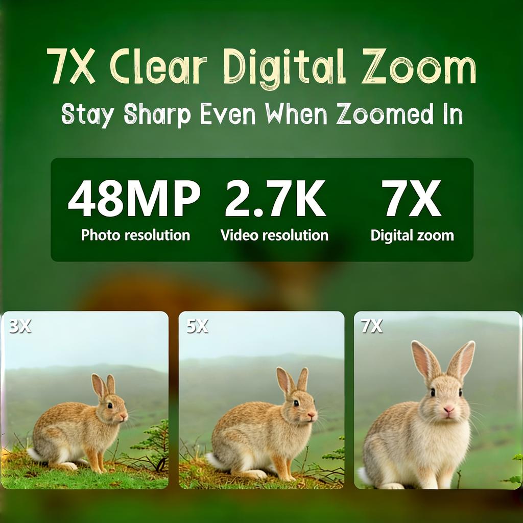 Night Vision Monocular Infrared Monocular with 2.7K Video 48MP Photos Digital Scope for Hunting Wildlife Observation Surveillance Night Vision Scope