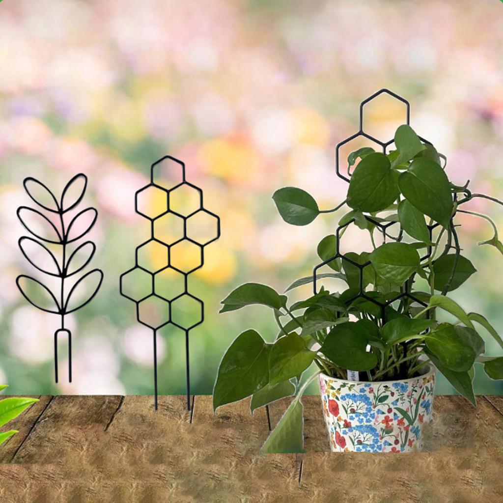 6Pcs Trellis for Potted Plant Garden Trellis for Climbing Plant Stackable Plant Trellis Indoor Plastic Potted Plant