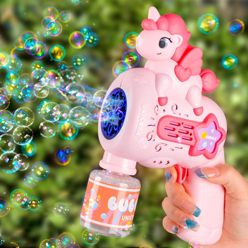 Rechargeable Cartoon Space Rabbit Bubble Gun - Leak-Free Handheld Automatic Bubble Machine