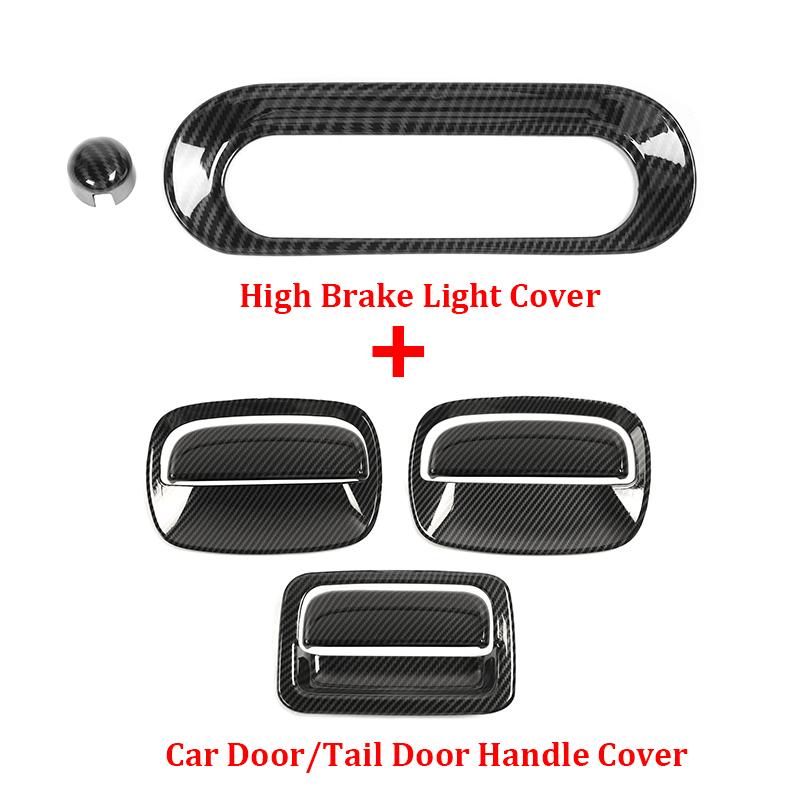 TESIN Car Door Side Rear Tail Door Handle Bowl Trim Cover Fit for Suzuki Jimny 2019-2025 High Brake Light Lamp Cover Accessories