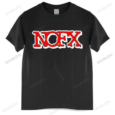 Unisex T-Shirt Baumwoll-Tops NOFX Rockband Unisex T-Shirt Größe S - 3XL Hip Hop Schwarz Unisex T-Shirt Eurogröße