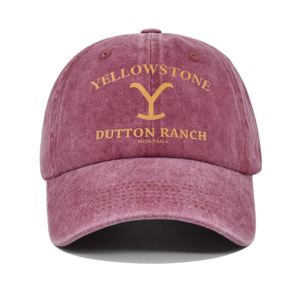 Stone Yellow Letter Embroidery Baseball Cap Sun Protection Breathable Gift Hat