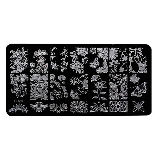 Flower Butterfly Nail Art Stamp Template Image Plate Manicure Accessory