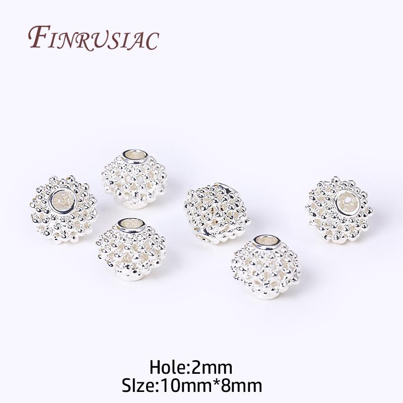 10X8MM Round Spacer Beads Wholesale 18K Gold Plated Design Lantern Coral Spacer Beads Components For DIY Jewelry Making Supplies