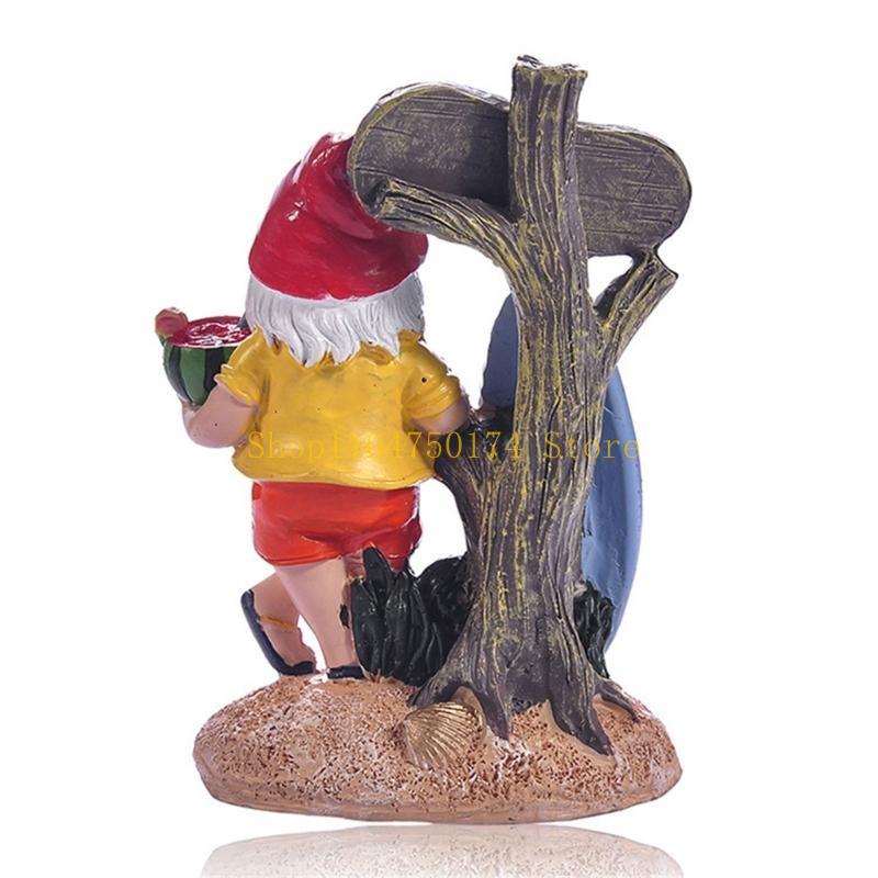 Hilarious Resin Garden Gnome Sculpture In Mankini Life Ring Outdoor Decoration Top Sale