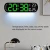 Large-screen LED Ambient Light Wall Clock Temperature Date Week Display Remote Control Home Living Room Decorative Wall Clock