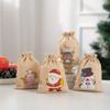 Christmas Linen 5D Diamond Painting Lucky Bag (1 Set) - DIY Gift & Candy Bag, Handmade with Self-Applied Single Diamonds
