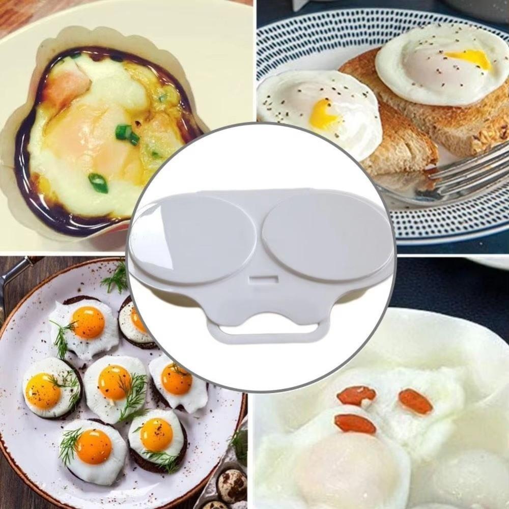Double Cup Microwave Egg Cooker Non-Stick Steamed Egg Box Modern Egg Steamer  Kitchen Gadgets