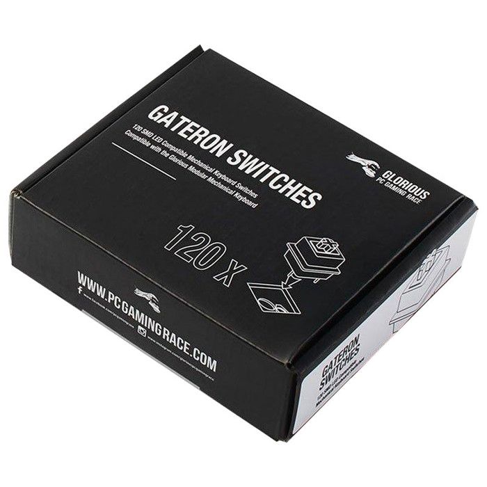 Switches Gateron - Glorious PC Gaming Race - Rouge - Lot de 120 - Mécanique - Filaire