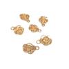 14K Gold-Filled Rose Pendant Charm for DIY Jewelry, Small Flower Design for Bracelets and Earrings