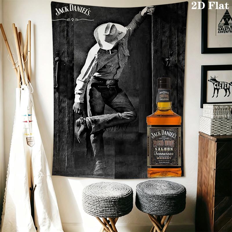 Jack Daniel'S Old No Brand Tennessee Sour Mash Whiskey Jack Daniel Distillery Lynchburg Tenn Usa Tapestry Background Cloth Wallmounted