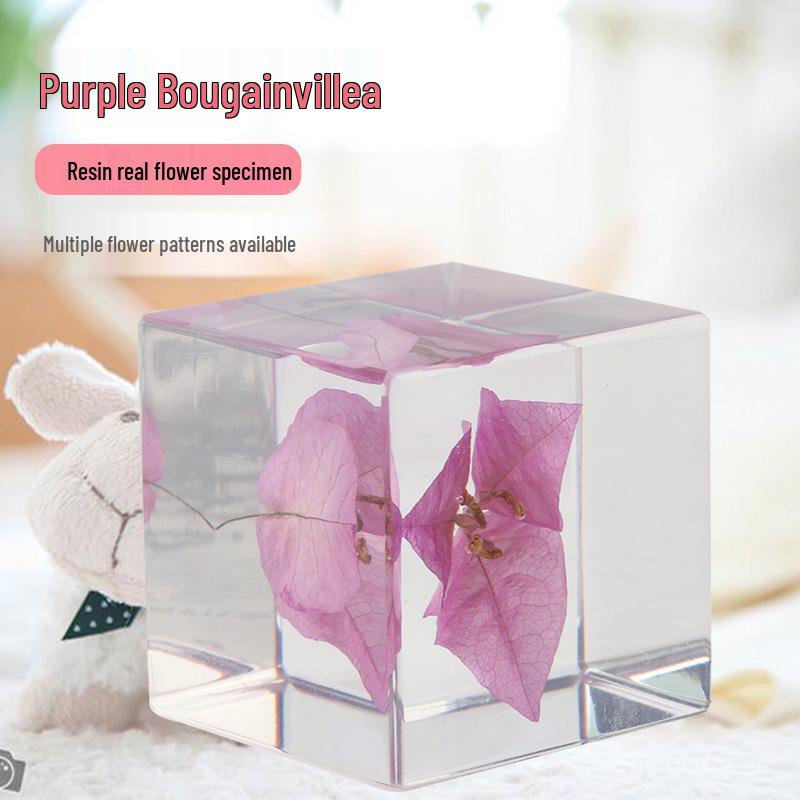 Engravable Purple Azalea Resin Crystal Ball Ornament – Creative Festival Gift Other