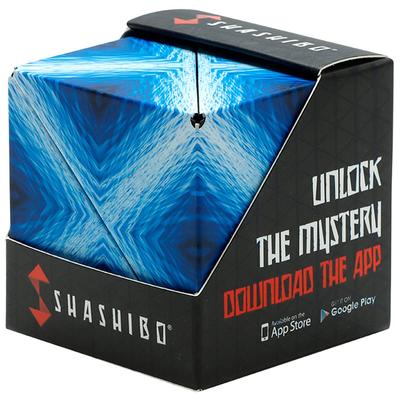 SHASHIBO Shapeshift Box opatentowana kostka Fidget Cube z 36 magnesami ziem rzadkich przekształca się w ponad 70 kształtów - wielokrotnie nagradzana, - (Błękitna Planeta)