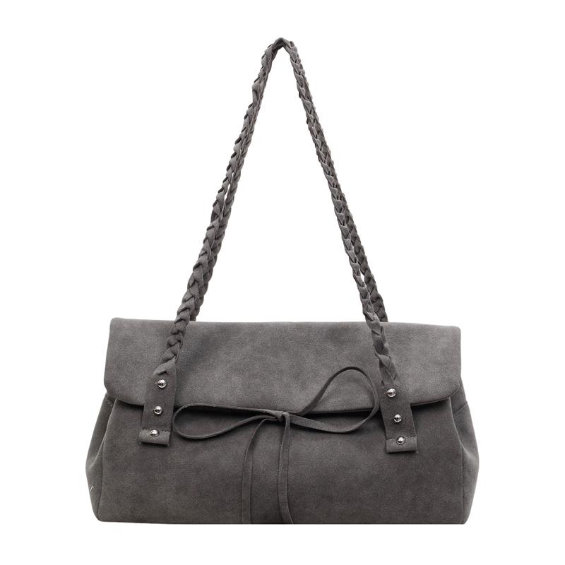 Simple and Stylish Women's Shoulder Bag Woven Shoulder Strap Tassel Bow Decoration Large Capacity Casual Daily Bag Suitable for  Women's Holiday Gift