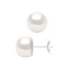 Earrings - Pearls & Colors - Freshwater Cultured Pearl Buttons - White Pearl - White Gold 375/1000 - Woman