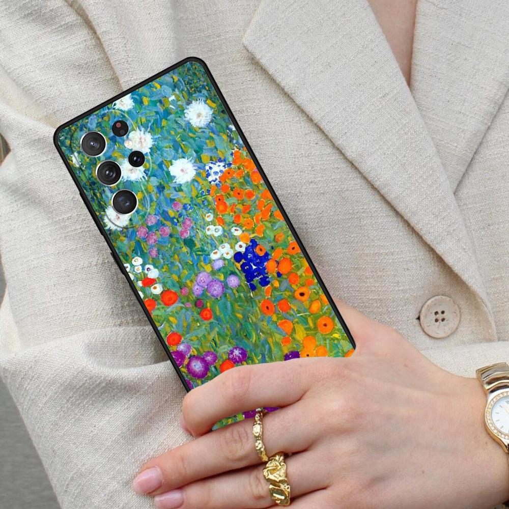 Gustav Klimt Abstrakte Malerei Handyhülle für Samsung Galaxy S26 Ultra S25 S24 S23 S22 S21 S20 Note10 Hülle