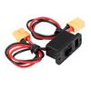 Large Current RC Airplane Model   with On/Off LED, Spare Port for Charging, Hvy Duty XT60 Connector, Male and Female Connectors,  and Convenient