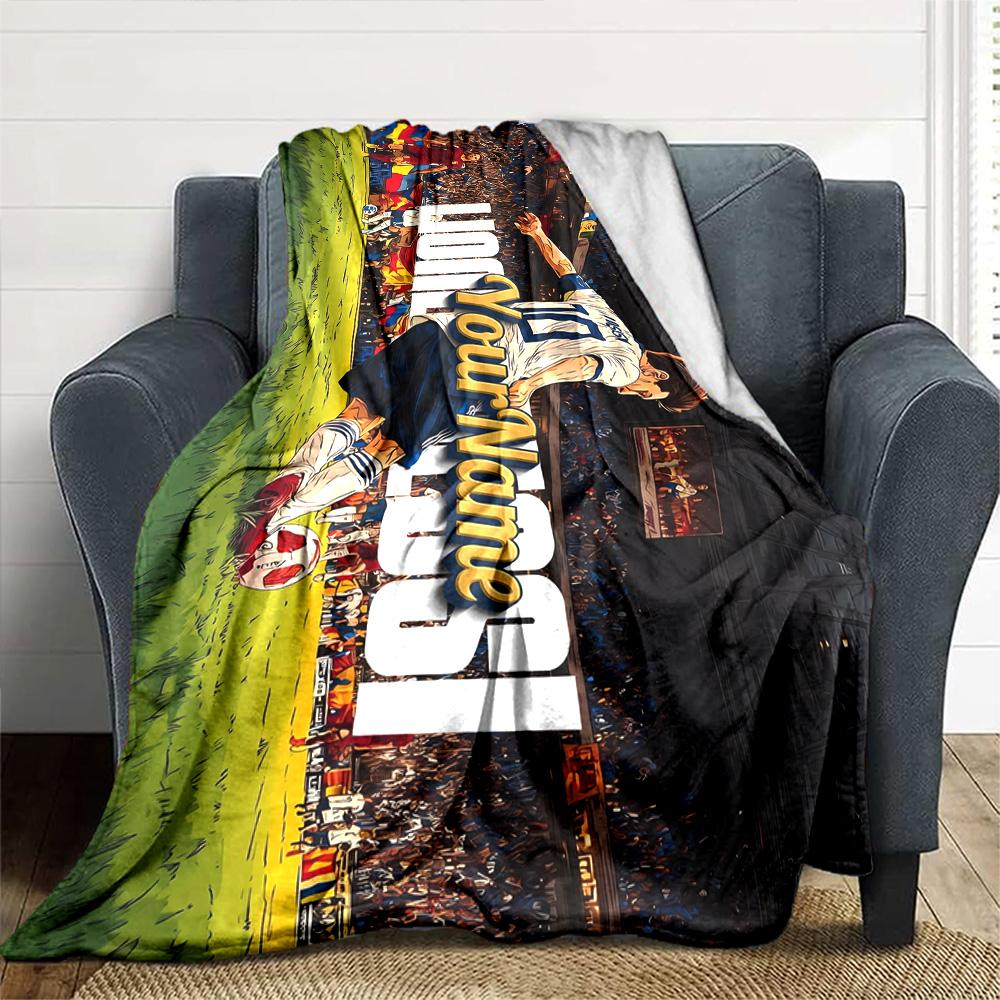 Messi Personalized Name Blanket Cozy Customizable Blanket Comfortable Suitable for Livingroom Bedding Sofa Office Chair for All Occasions