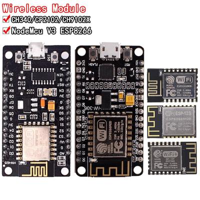 Bezdrátový modul CH340/CP2102/CH9102X NodeMcu V3 V2 Lua WIFI Internet of Things Development Board založený na ESP8266 ESP-12E