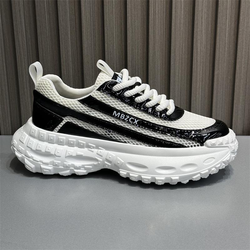 

Fashion Mens Casual Shoe Fashion Outdoor 2025 Lace Up Platform Sneakers Breathable Running Shoes Men Training Shoes Zapatillas De Hombre 39 чёрный