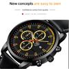 Men's Fashion Sports Watches Men Luxury Business Quartz Wristwatch Calendar Male Casual Leather Bracelet Watch Luminous Clock