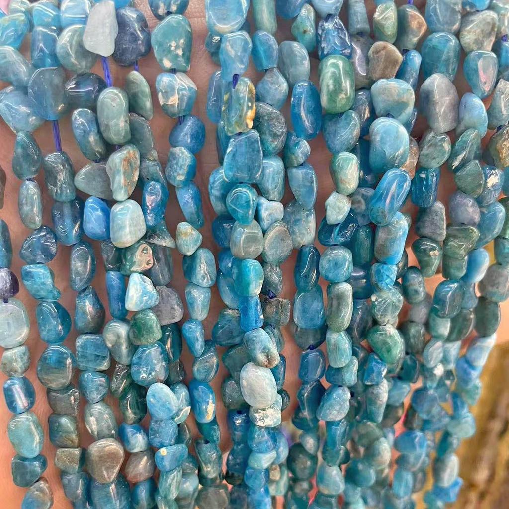 Blue Apatite Crushed Stone Beads for Handmade DIY Jewelry Accessories