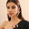 Exaggerated Geometric Triangular Curved Pipe Jewelry Earrings, Cross-border Earrings, Light Luxury and High-end Design Sense, Sharp Corners