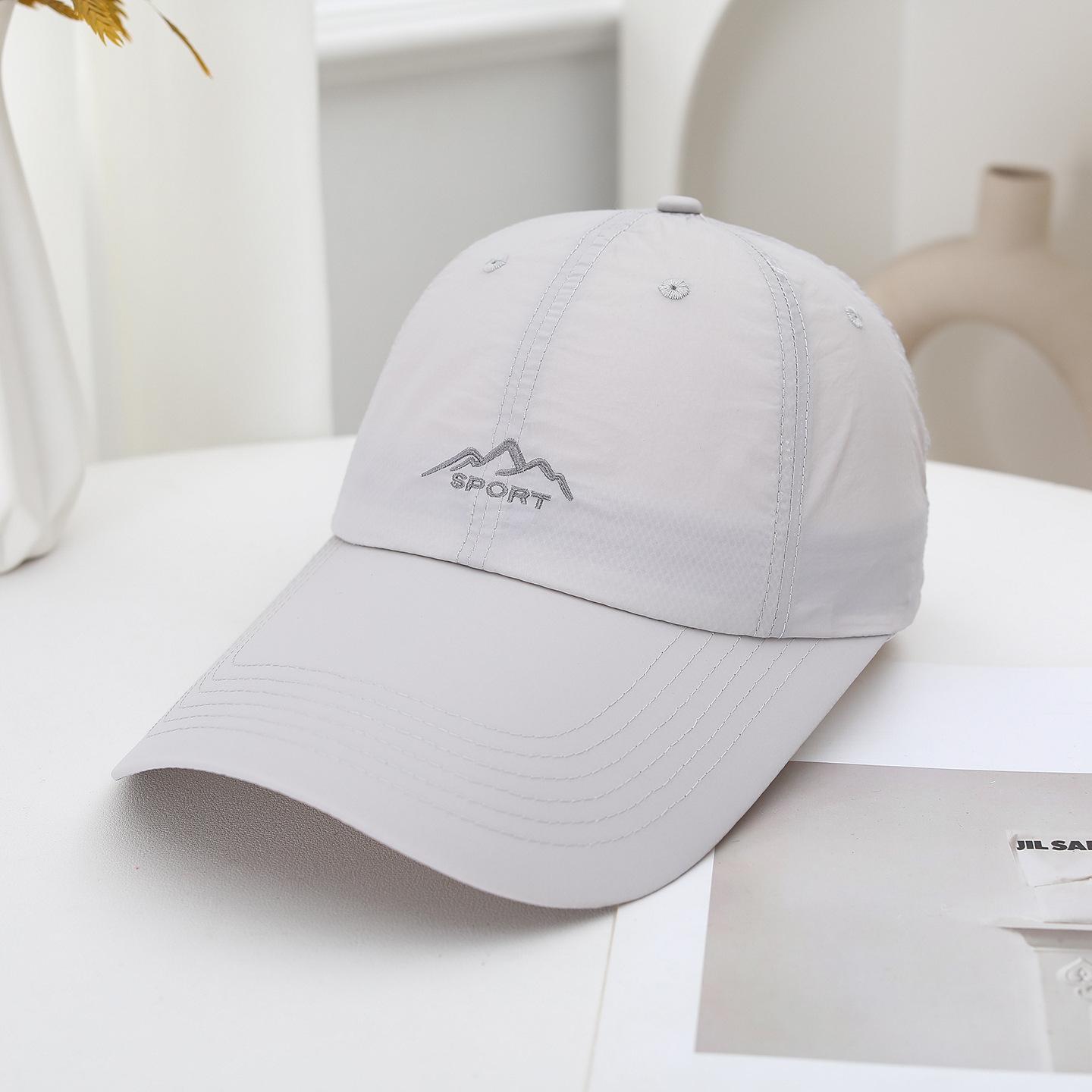 

Quick-Drying Baseball Cap Men S Summer Outdoor Sunscreen Visor Breathable Light Cap Women S Leisure Sports Mountaineering Cap Adjustable світло-сірого кольору