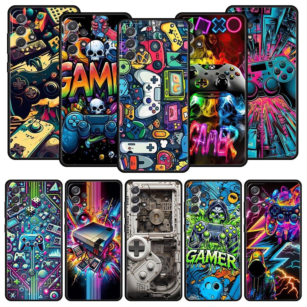 Technology Game Console Phone Case for Samsung Galaxy A55 A35 A17 A07 A15 A13 A25 A51 A71 A72 A73 A32 A52 A52S A41 5G Soft TPU