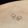 2Pcs Shiny Double-Layer Zircon Ear Clip for Women Exquisite Ear Cuff Earrings Without Ear Holes Fashion Non Piercing Ear Jewelry