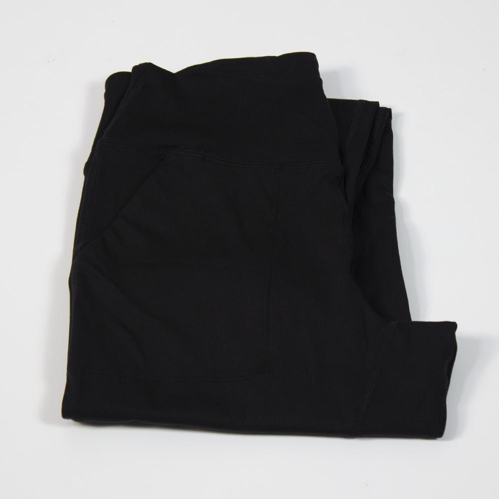 Lulu High-Waist Nylon Yoga Capri Pants with Outer Pocket