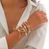 5pcs/set Bow String Bead Multi-layer Bracelet Stack Bead Ball Bracelet Set  Women's