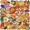 50PCS Transparent Chinese Food Sticker Pack - Waterproof PET for Scrapbooking, Guitar & Notebook Decor RecordingYourLife Store