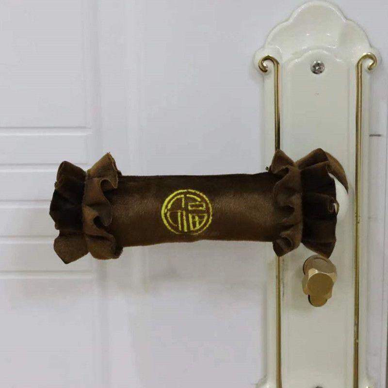 

Protector Fabric Heattech Collision Pad Door Handle Protective Casing Winter Anti-Static Door Handle Protective Casing Doors and Windows Handle Cover Deep Curry Fu Left