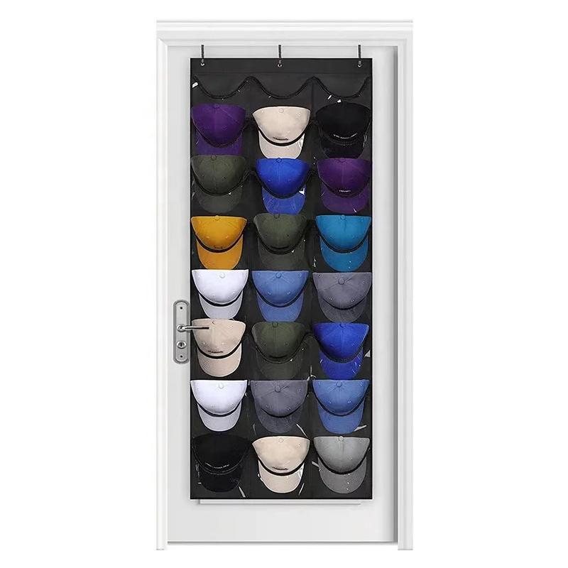 Держатель для шляпы держатель для бейсболки настенное крепление вешалка для двери подставка-органайзер чёрный 1726₽