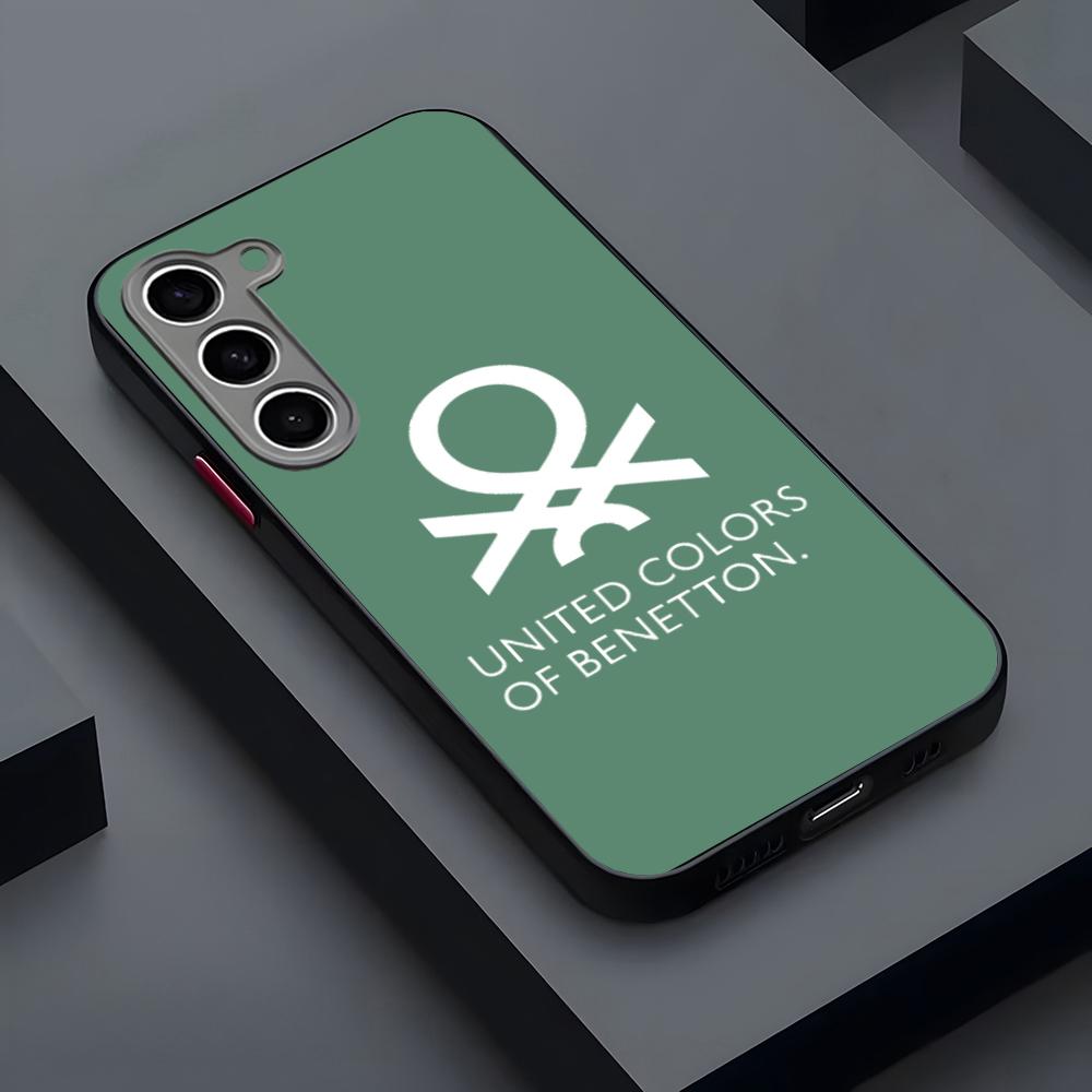 

Бренд одежды Benetton Чехол для телефона Матовый Прозрачный Для Samsung S25Plus S21fe S22 FE S23 Ultra S24 Plus S25 Роскошная Задняя крышка Samsung S24