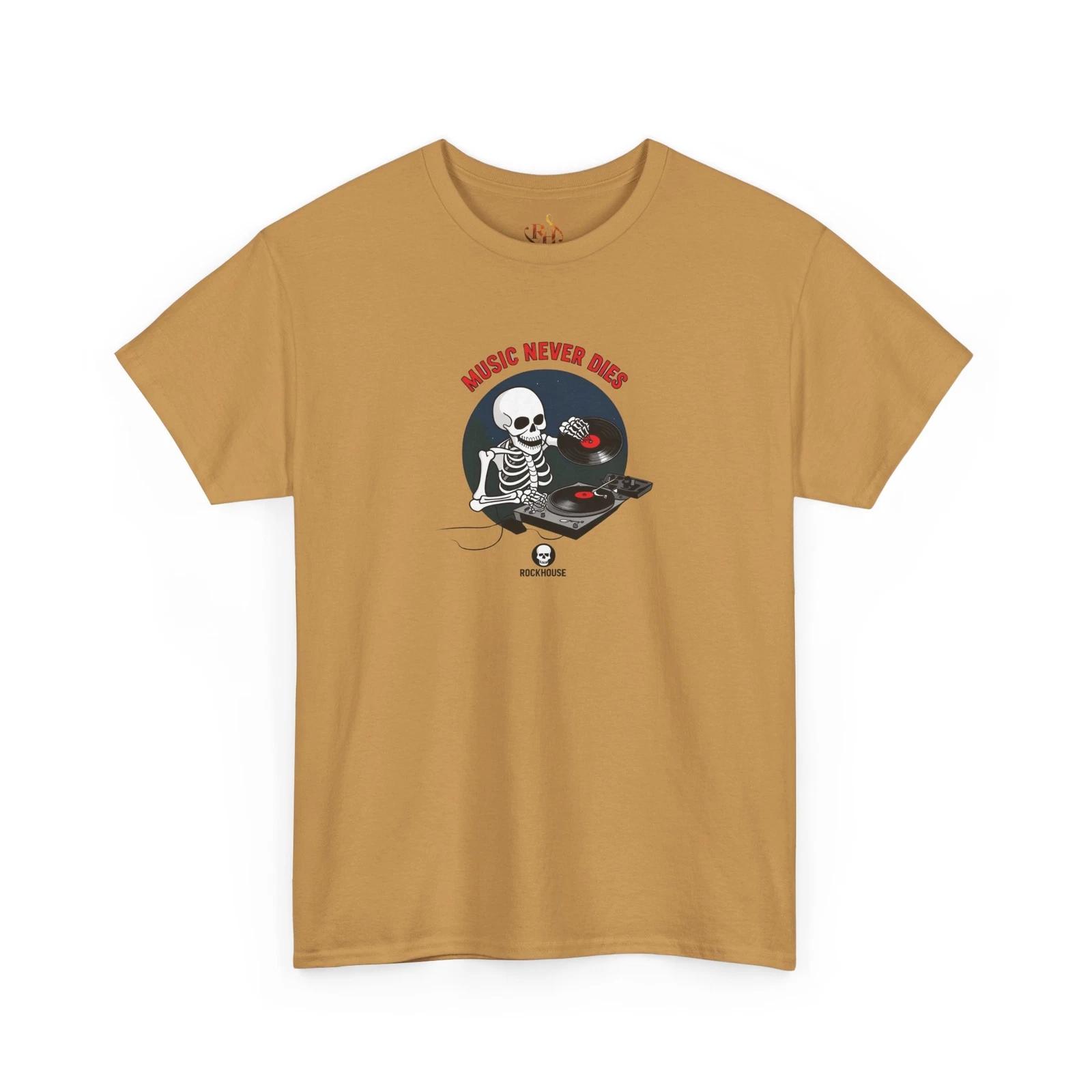 

Skull Music Tee, Unisex Cotton T-Shirt Vintage Lovers, Concert Apparel, Retro S