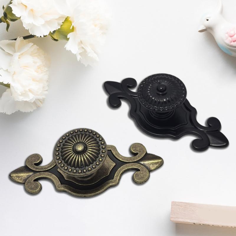 Pack Of 2 Antique Drawer Pulls Retro Cupboard Handles Easy Installation Strong Designs 7.35cm Length for Furniture