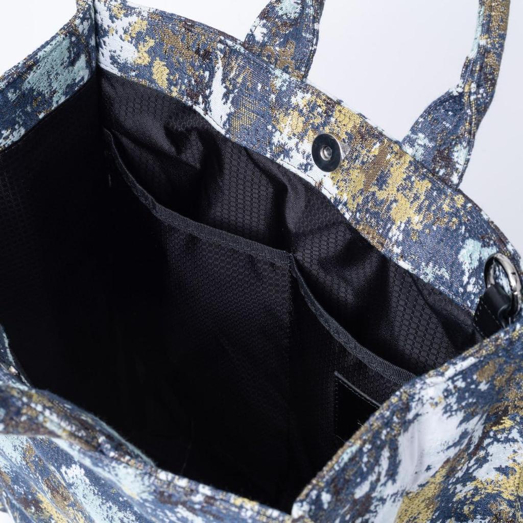 MANIUNO NOVATEX Vertical Square Tote Italian Black Bag, Unisex, Fabric, Textured, Friction-Resistant,