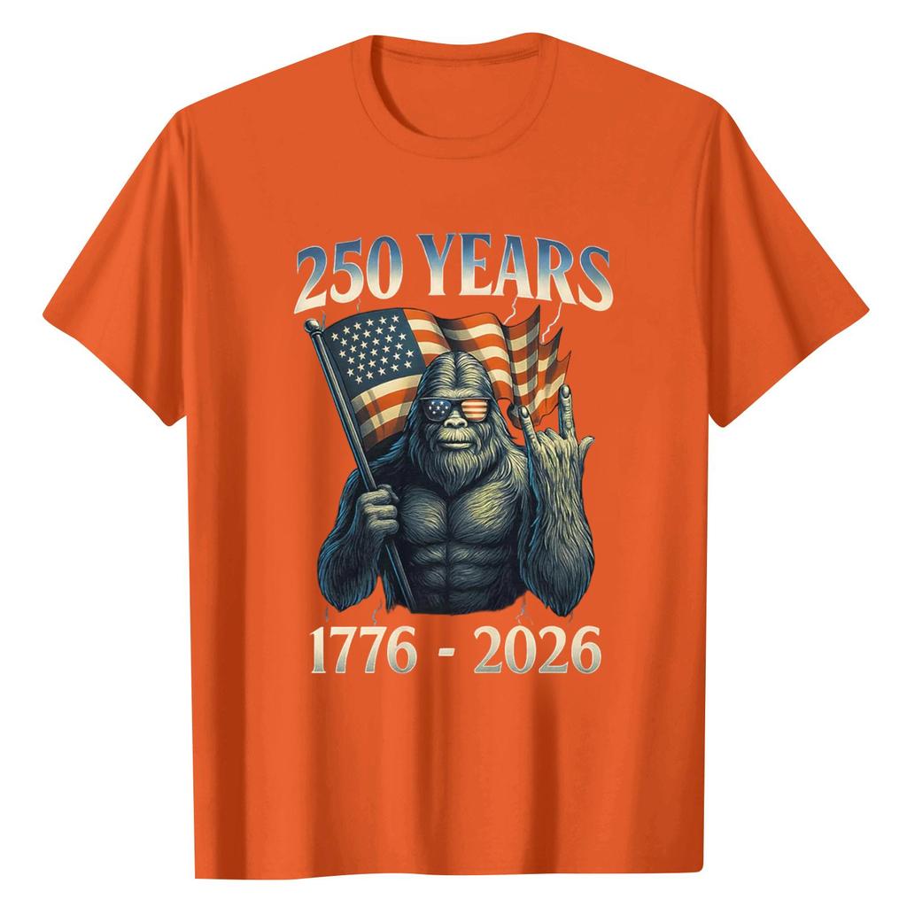 Unisex Round Neck Casual Digital Printed Short Sleeved T-shirt Top